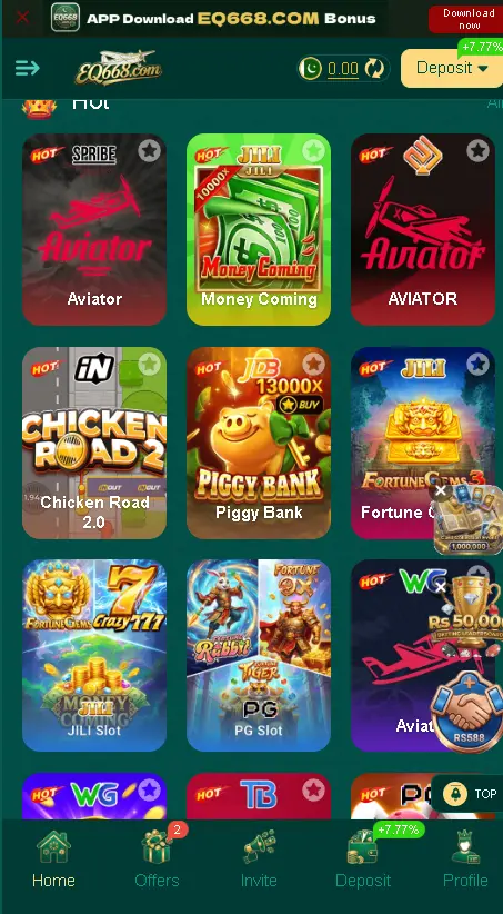 QE668 Game casino app Pakistan